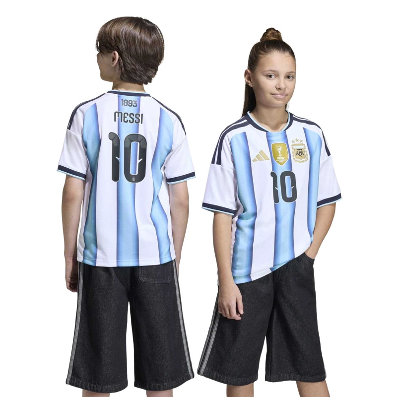 CAMISETA FÚTBOL LOCAL SELECCIÓN ARGENTINA 26 MESSI NIÑOS ADIDAS - 5
