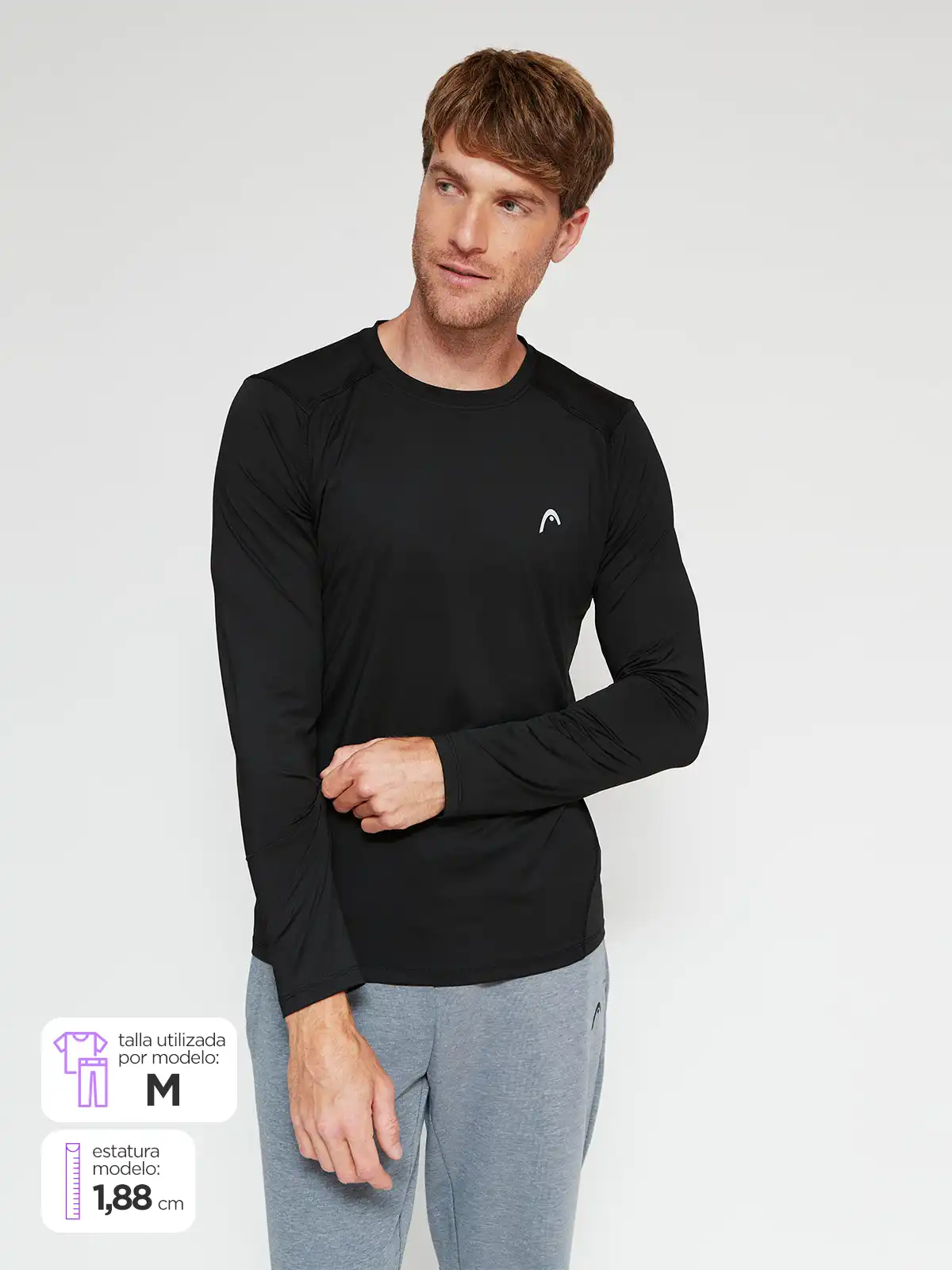 POLO DEPORTIVO PRIMERA CAPA MANGA LARGA HOMBRE HEAD - 1