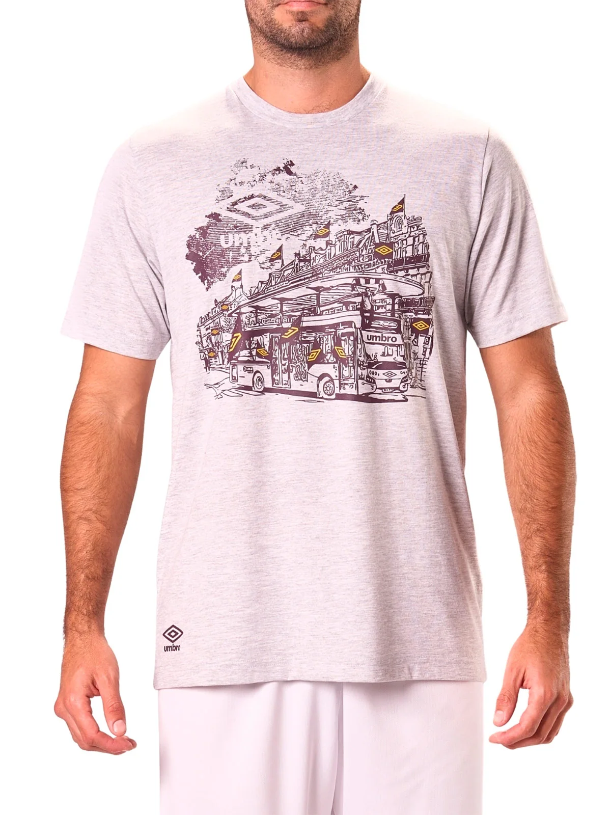 POLO ESTAMPADO HOMBRE UMBRO DR24026-ASH - 1