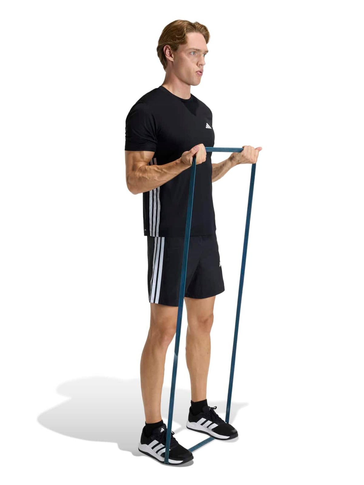 POLO DEPORTIVO MANGA CORTA WORKOUT ESSENTIALS BASE 3 TIRAS HOMBRE ADIDAS - 3