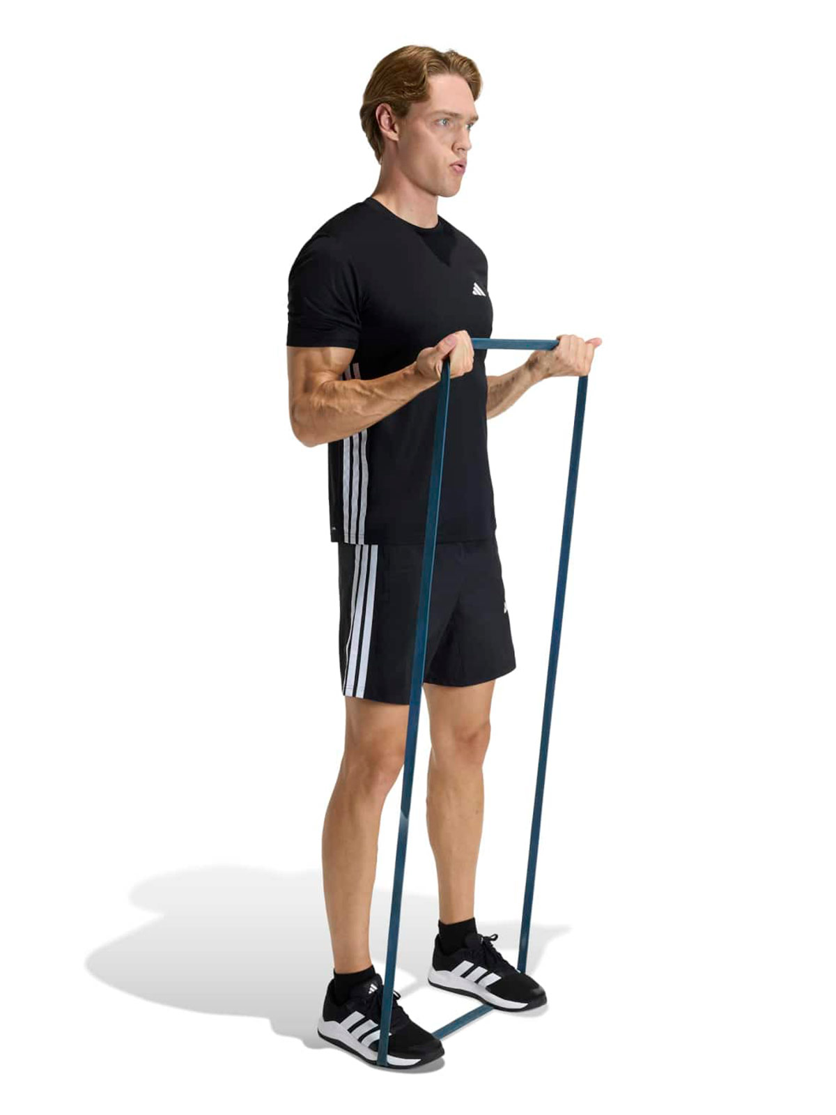 POLO DEPORTIVO MANGA CORTA WORKOUT ESSENTIALS BASE 3 TIRAS HOMBRE ADIDAS - 3