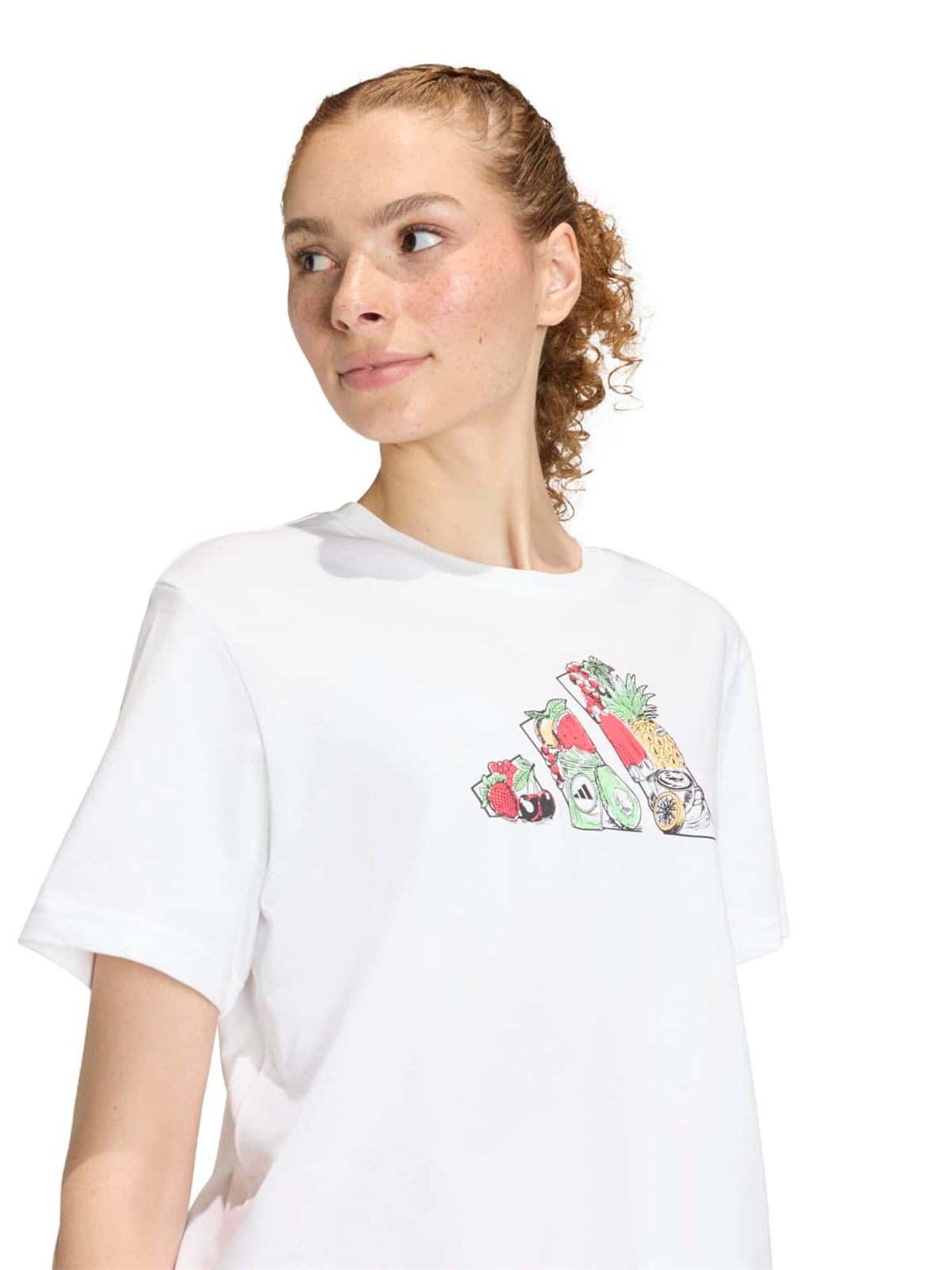 POLO CORTO GRAPHIC FOOD HOLGADO MUJER ADIDAS - 2