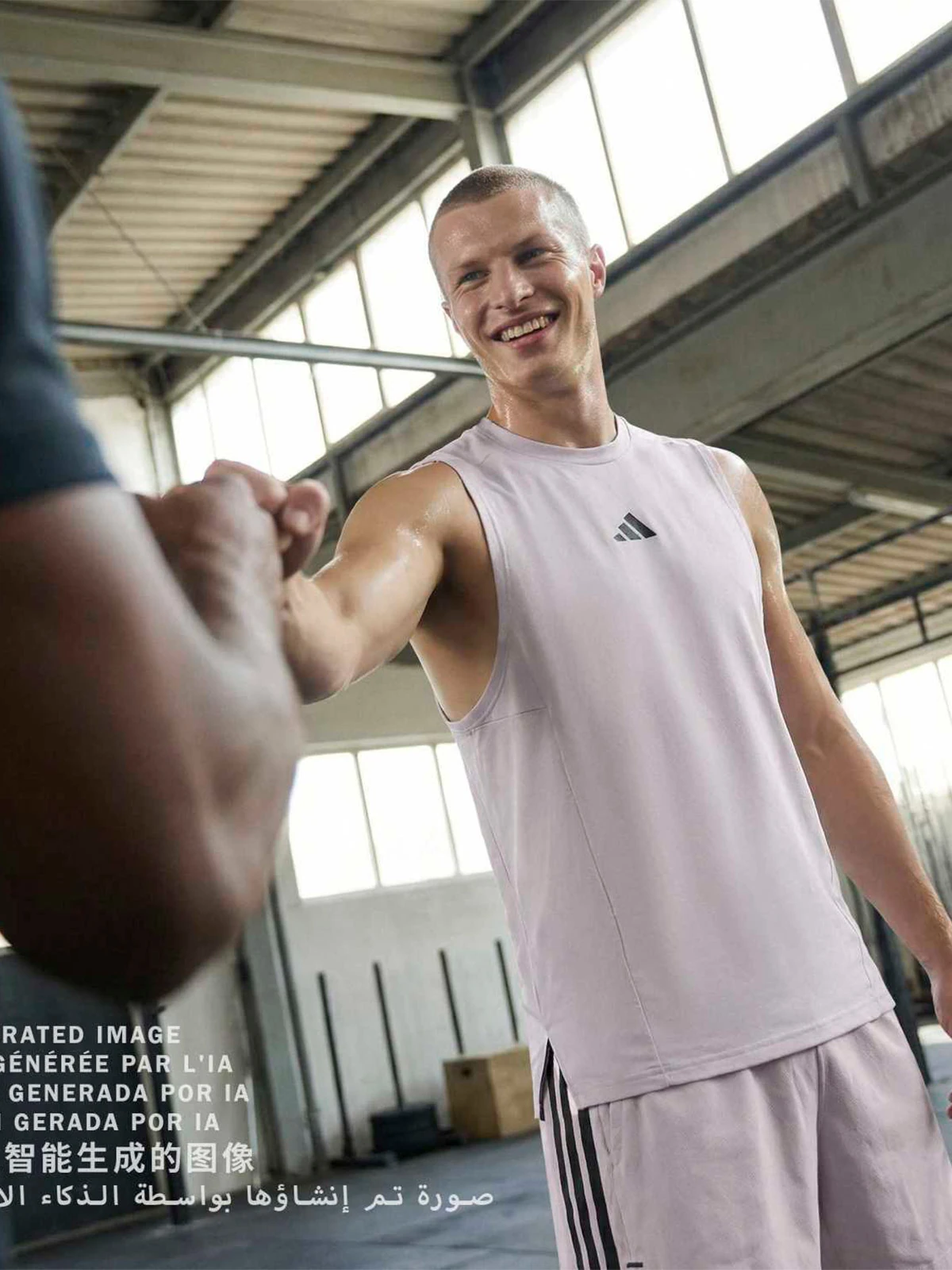 POLERA ENTRENAMIENTO HOMBRE ADIDAS PÚRPURA - 2
