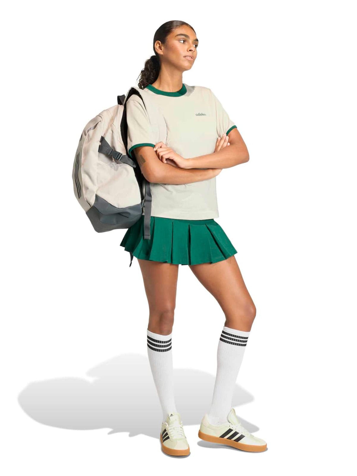 FALDA CORTA MUJER ADIDAS VERDE - 3