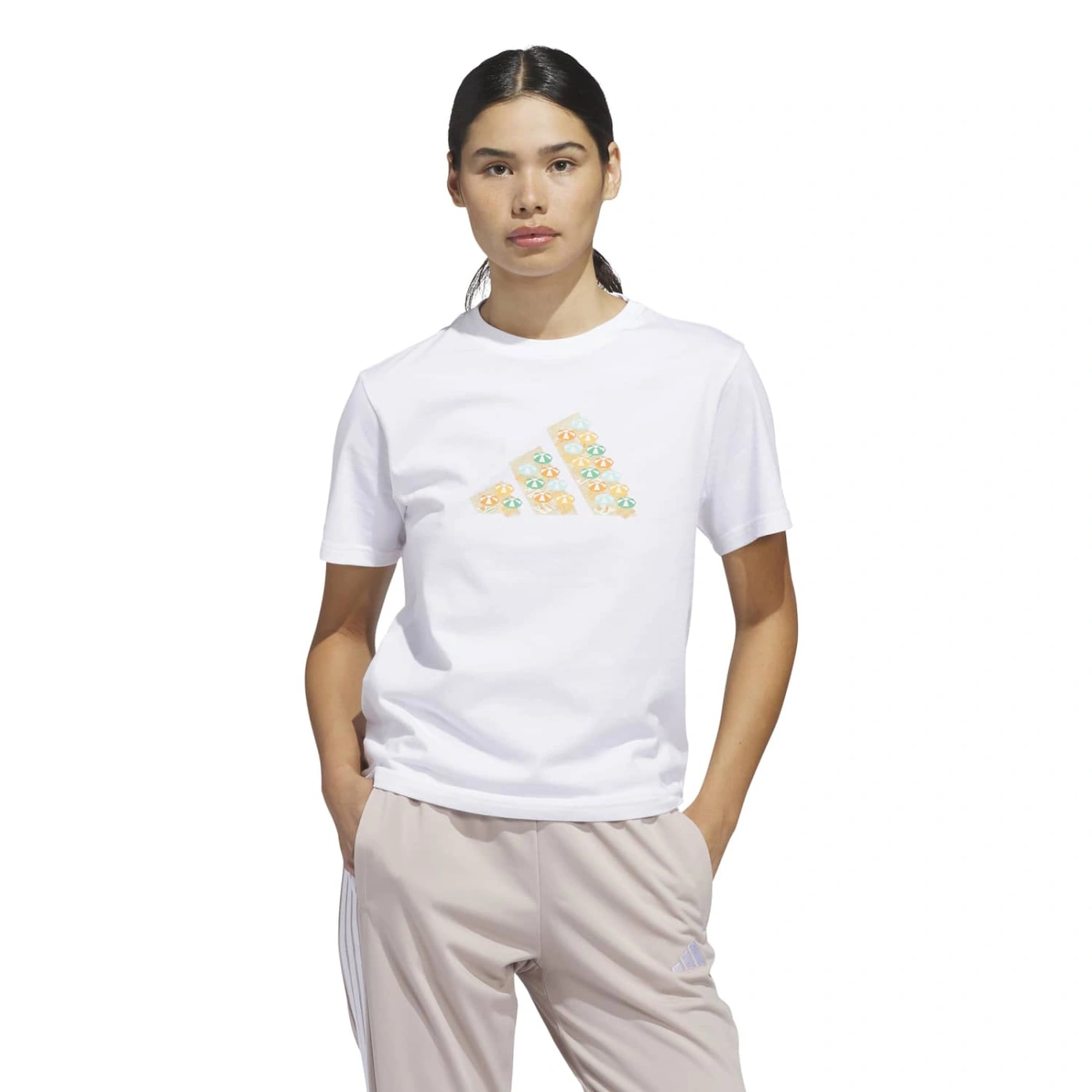 POLO MANGA CORTA ALGODÓN MUJER ADIDAS UMBRELLAS BIG LOGO GRAPHIC - 1