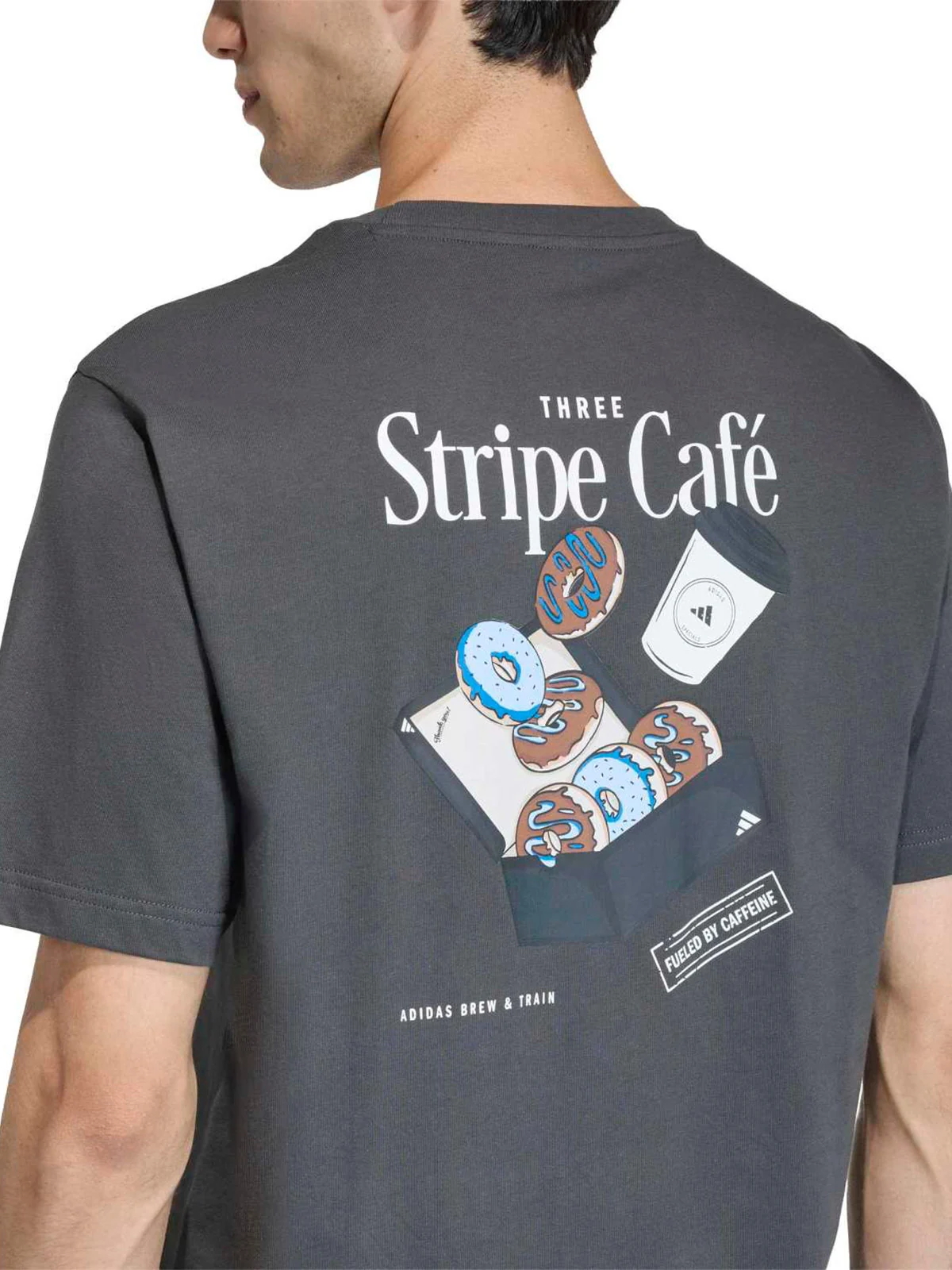 POLO MANGA CORTA HOMBRE ADIDAS GRAPHIC COFFEE CAFE DONUT BOX - 3