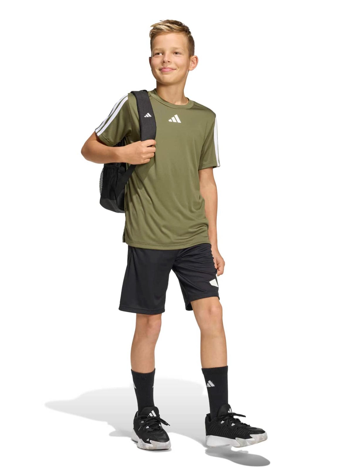 POLO INFANTIL NIÑO ADIDAS VERDE TRAIN ESSENTIALS - 3