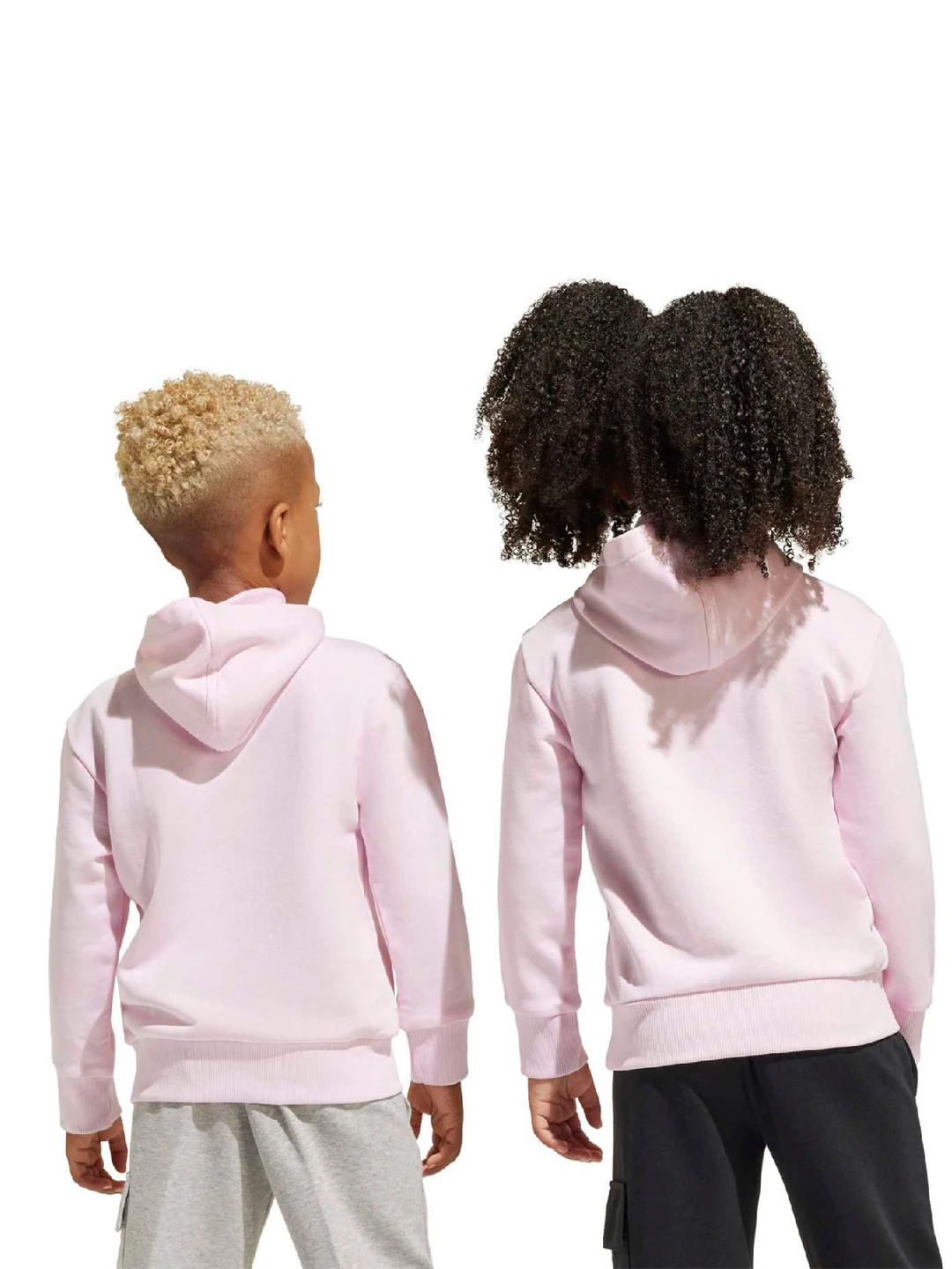 POLERA HOODIE NIÑOS ADIDAS ROSADO ESSENTIALS - 2