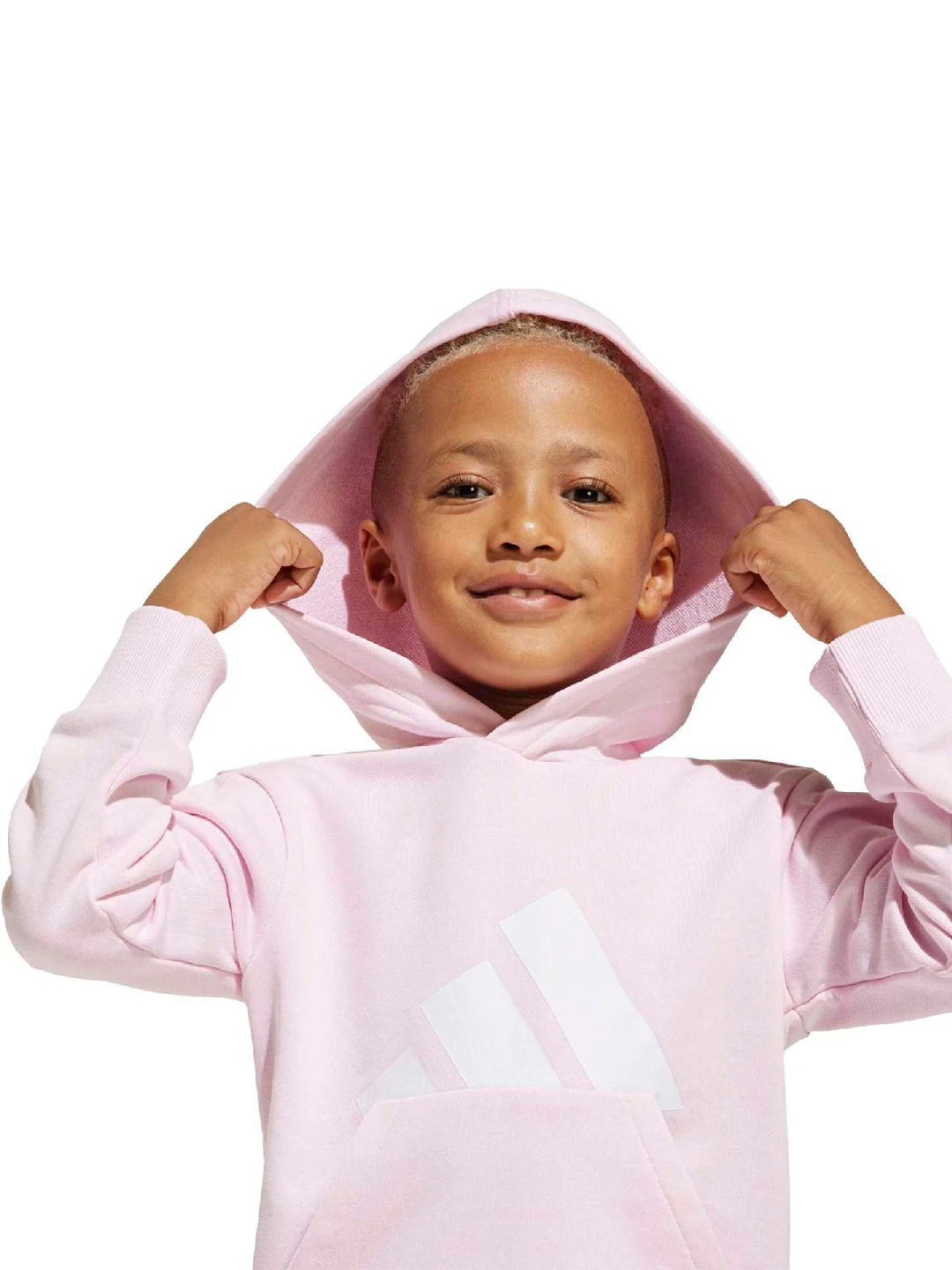 POLERA HOODIE NIÑOS ADIDAS ROSADO ESSENTIALS - 5