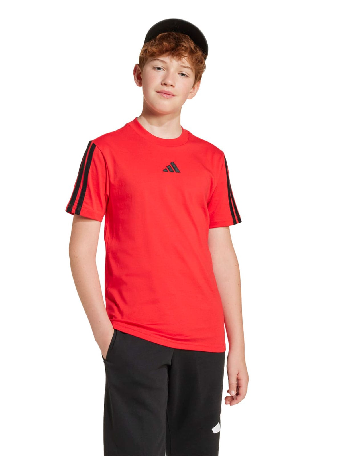 POLO MANGA CORTA NIÑO ADIDAS ROJO ESSENTIALS - 3