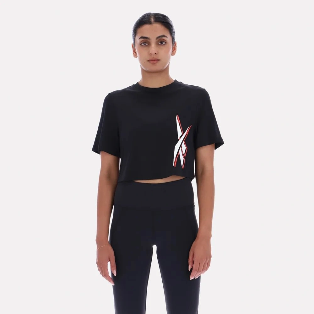 POLO DEPORTIVO ALGODÓN MUJER REEBOK SLOAN GRAPHIC CROP - 1
