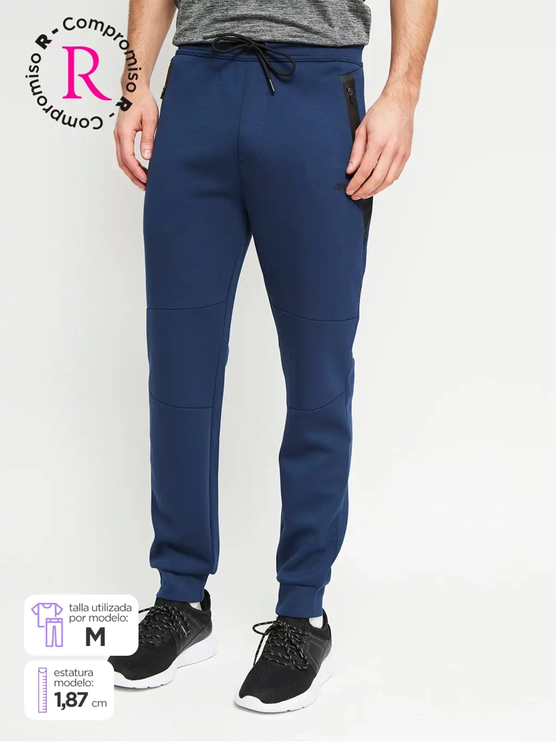 PANTALÓN BUZO HOMBRE REVUP CORTES - 1