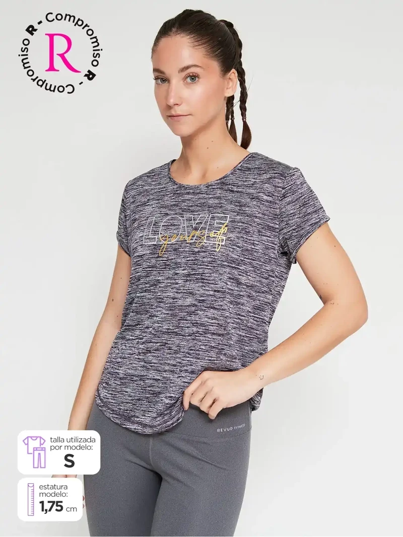POLO DEPORTIVO MANGA CORTA MUJER REVUP PRINT - 1