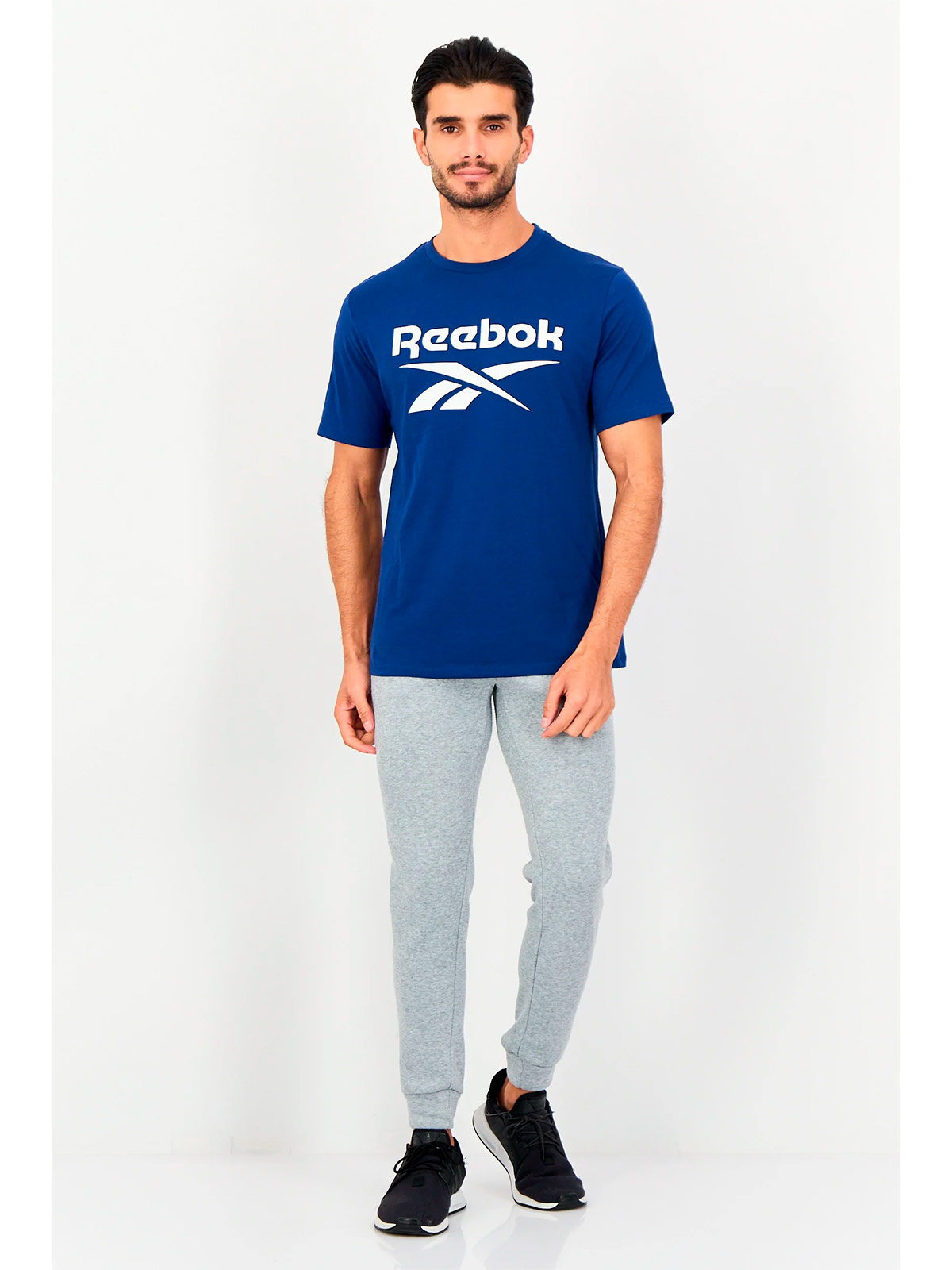 POLO DEPORTIVO HOMBRE REEBOK AZUL BIG LOGO TEE - 2