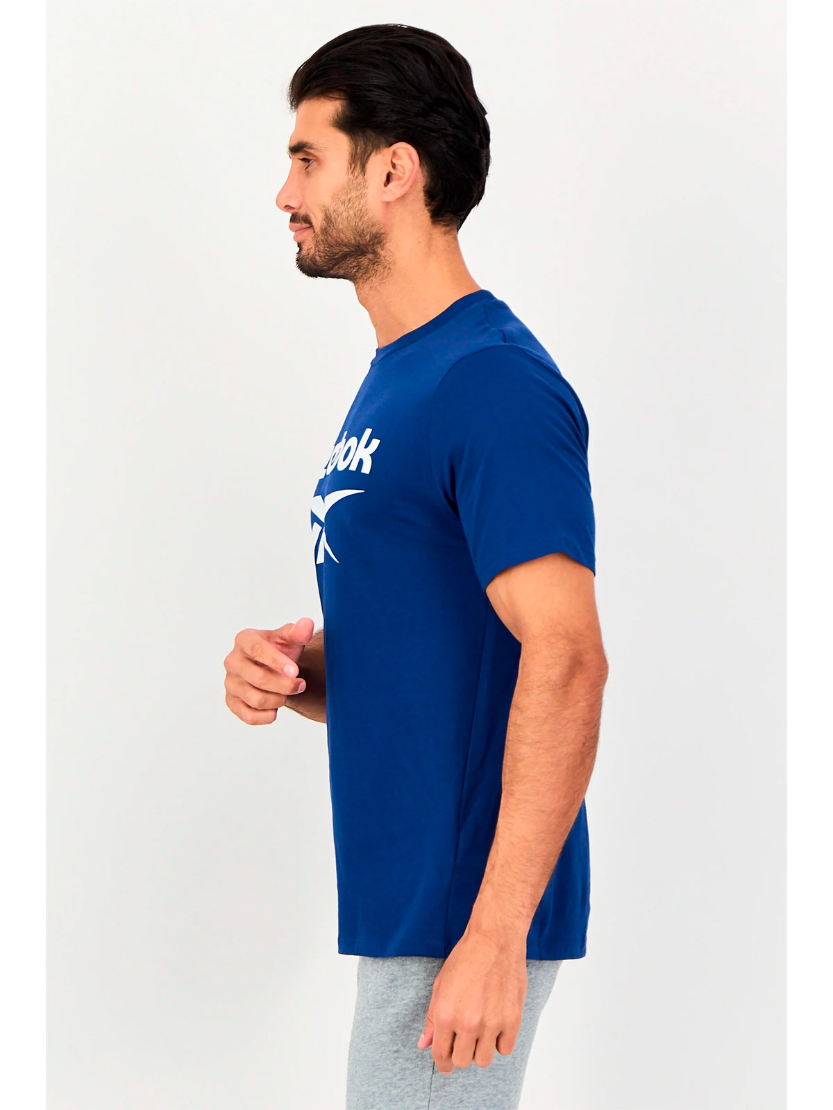 POLO DEPORTIVO HOMBRE REEBOK AZUL BIG LOGO TEE - 3