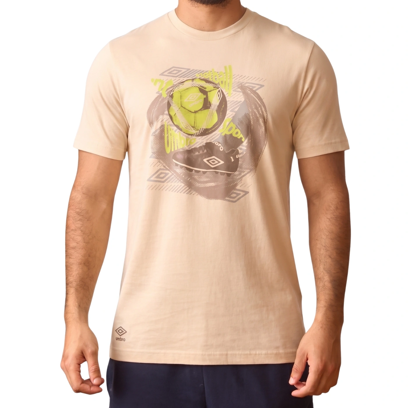 POLO MANGA CORTA ALGODÓN HOMBRE UMBRO BEIGE - 1
