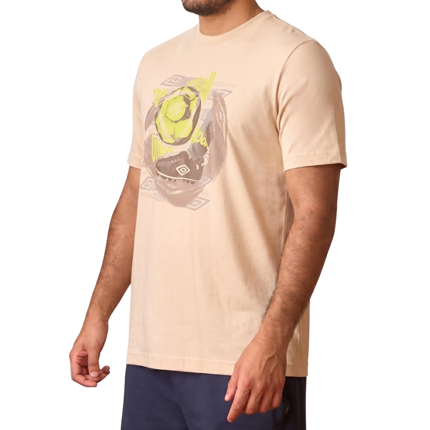 POLO MANGA CORTA ALGODÓN HOMBRE UMBRO BEIGE - 2