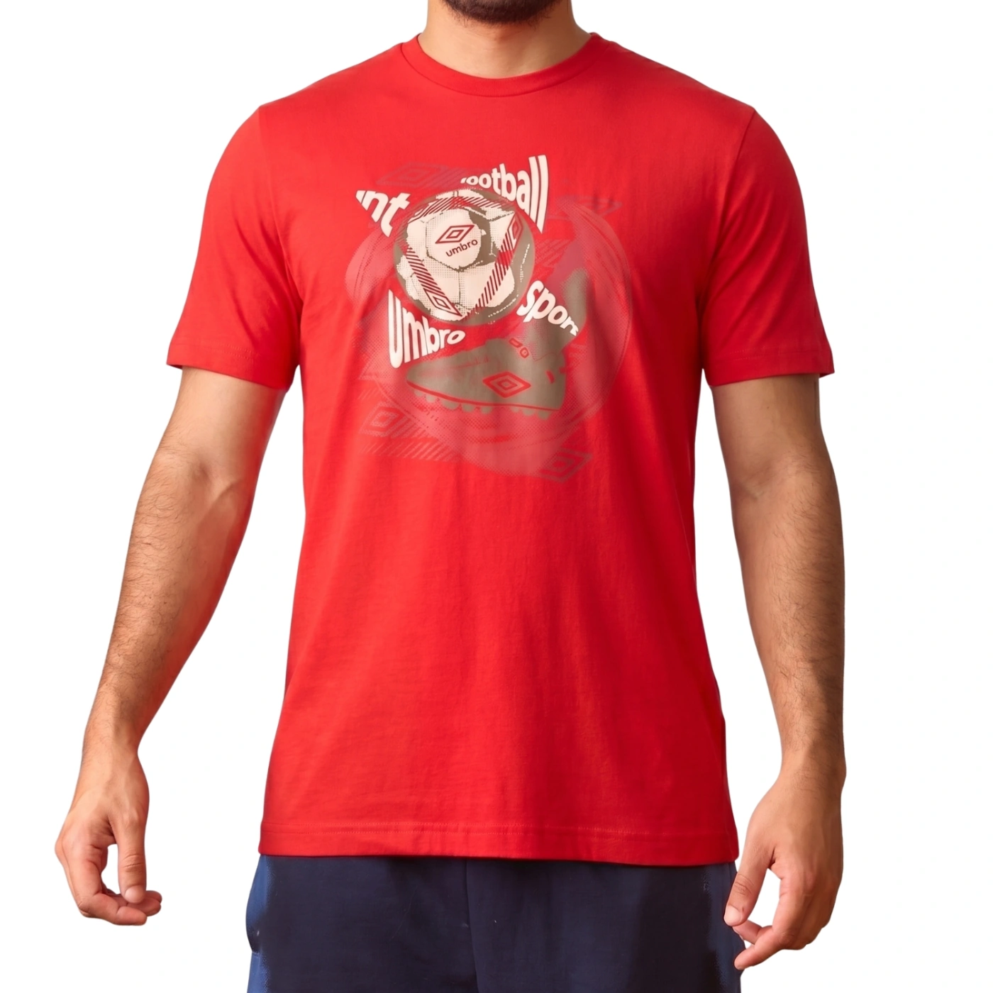 POLO MANGA CORTA ALGODÓN HOMBRE UMBRO ROJO - 1