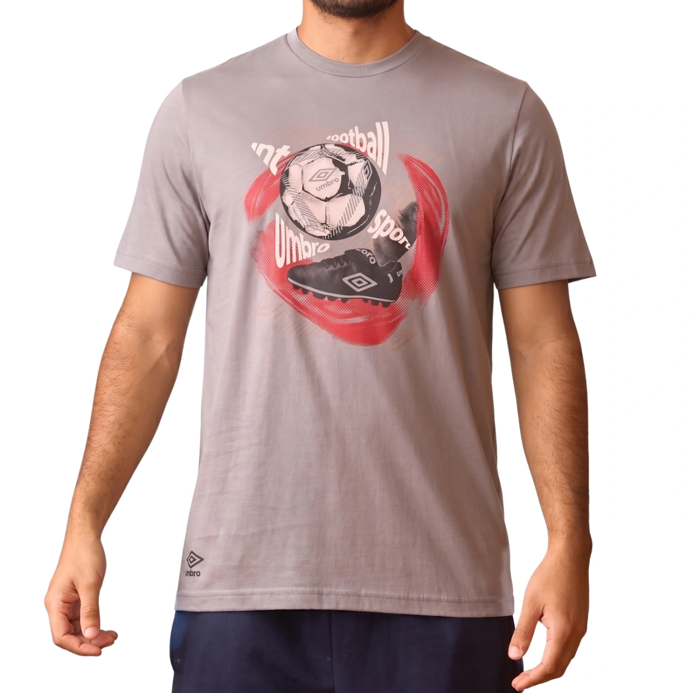 POLO MANGA CORTA ALGODÓN HOMBRE UMBRO TAUPE - 1
