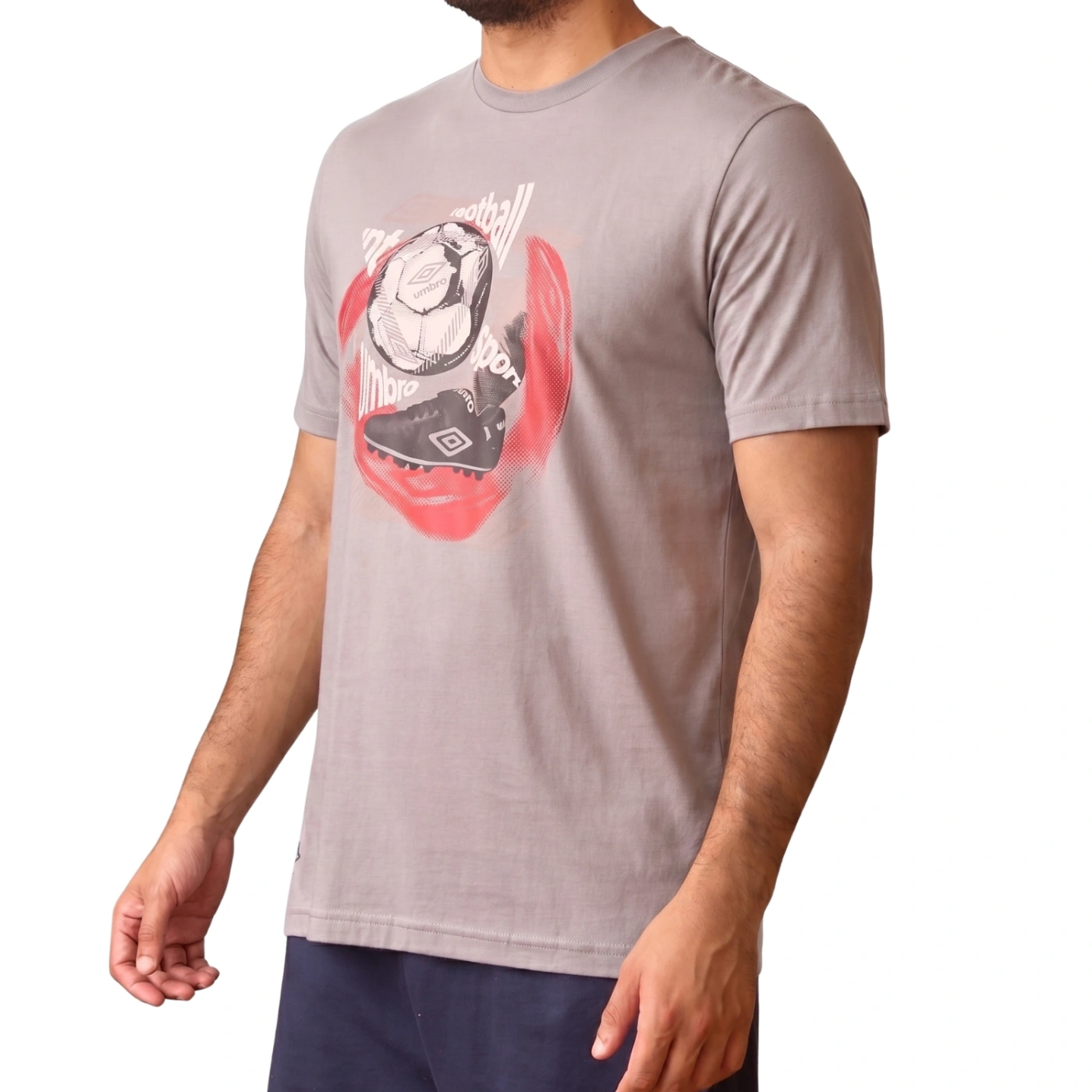 POLO MANGA CORTA ALGODÓN HOMBRE UMBRO TAUPE - 2