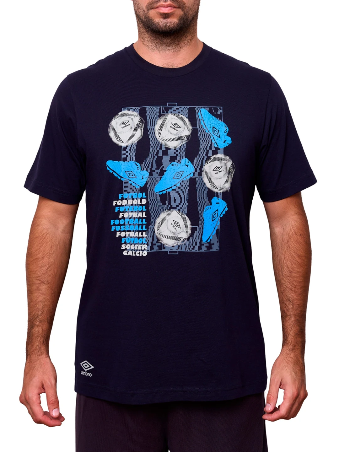 POLO ALGODÓN HOMBRE UMBRO AZUL - 1