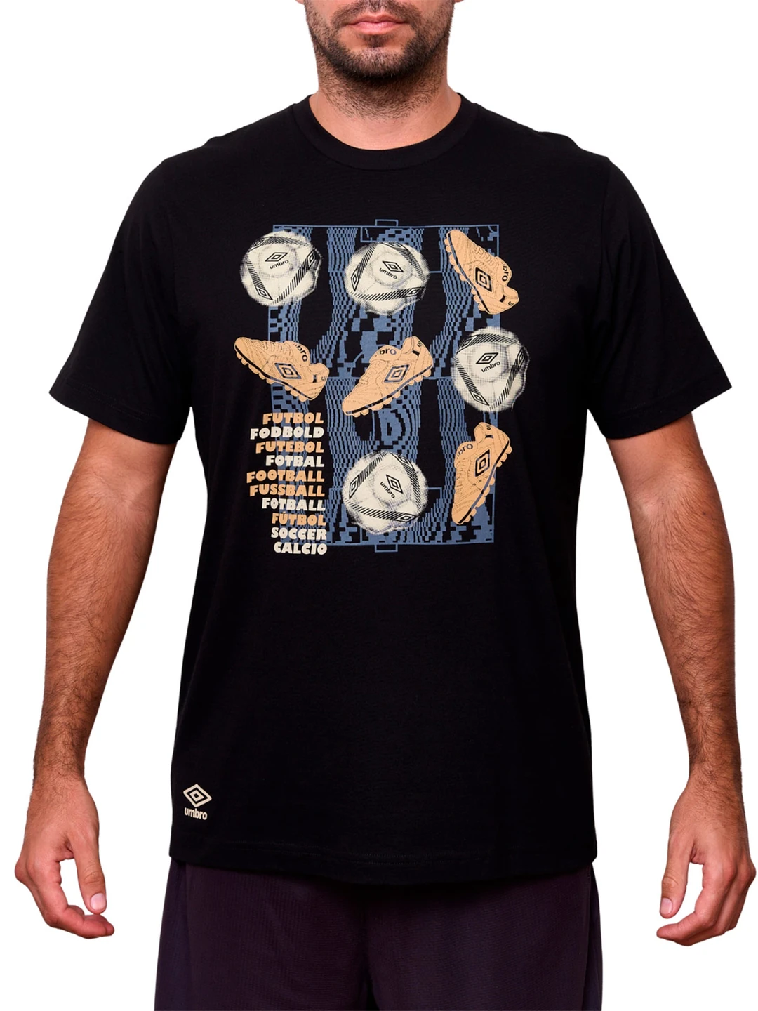 POLO ALGODÓN HOMBRE UMBRO NEGRO - 1