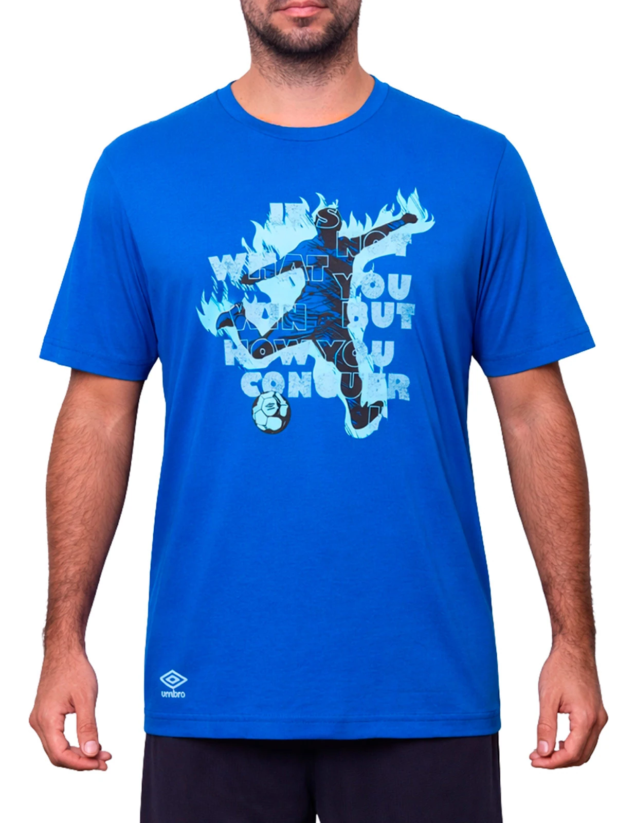 POLO MANGA CORTA ALGODÓN HOMBRE UMBRO ESTAMPADO DR24030-038 - 1