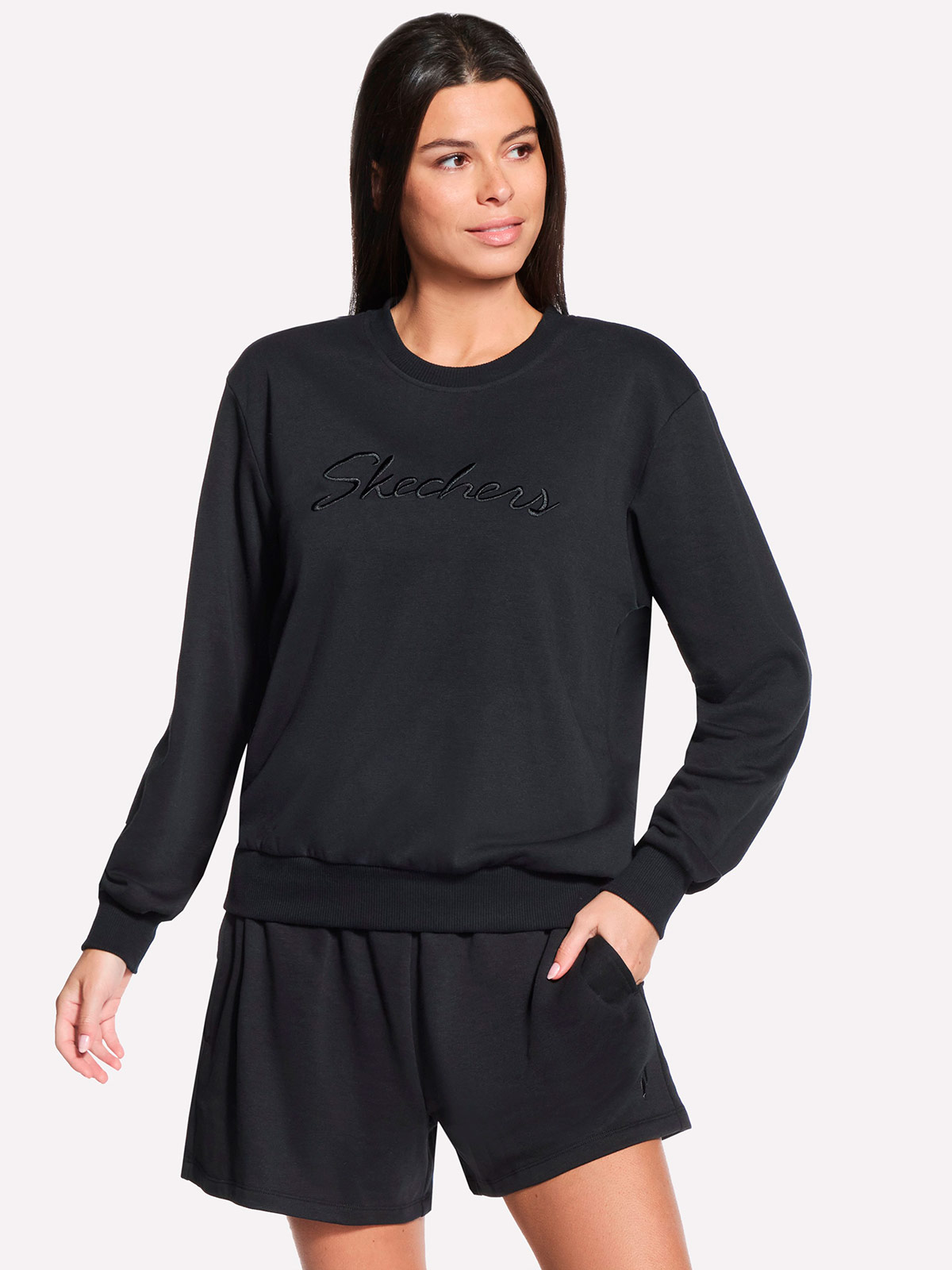 POLERA MUJER SKECHERS LT273-BLK SIGNATURE CREW - 1