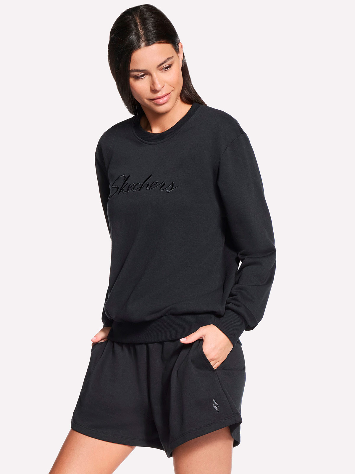 POLERA MUJER SKECHERS LT273-BLK SIGNATURE CREW - 3