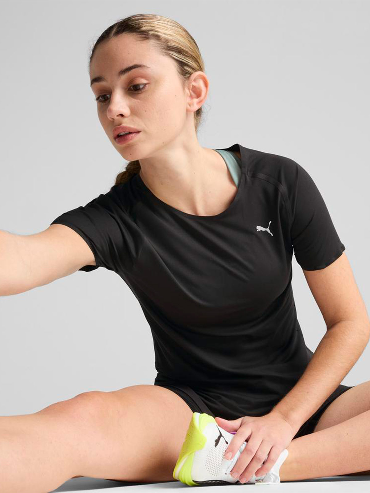 POLO MANGA CORTA MUJER PUMA RUN CLOUDSPUN TEE - 1