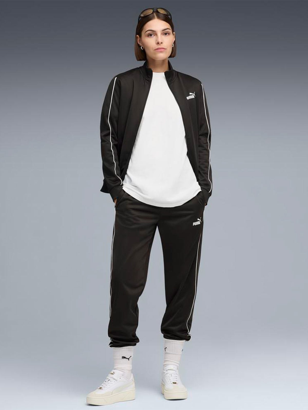 CONJUNTO BUZO MUJER PUMA NEGRO POLY SUIT CL - 1