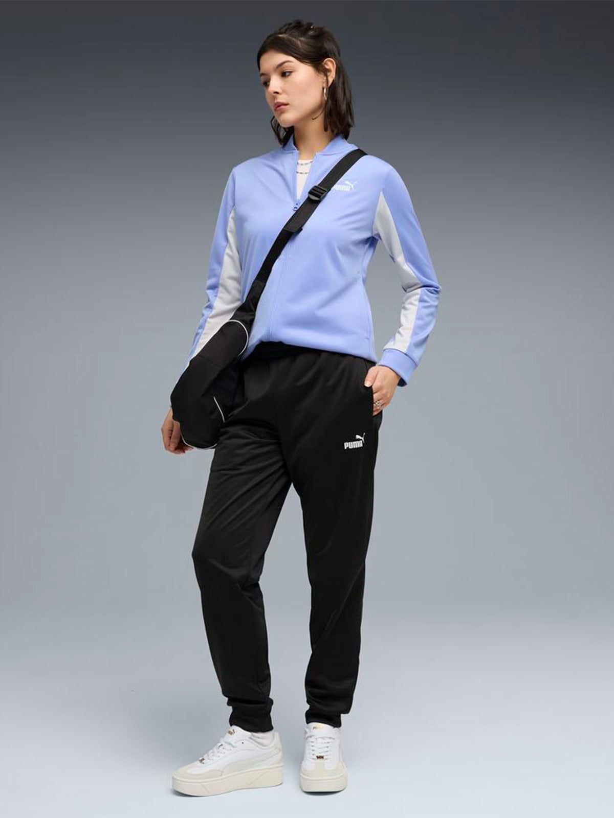 CONJUNTO BUZO MUJER PUMA MORADO POLY BASEBALL SUIT CL - 1