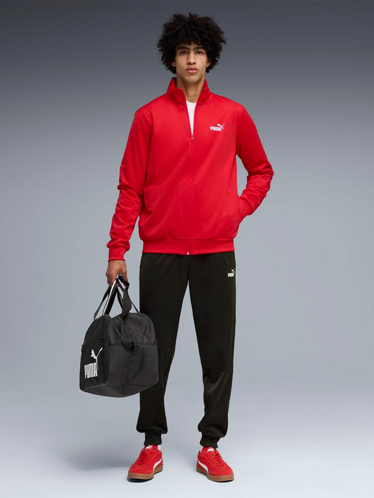 CONJUNTO BUZO HOMBRE PUMA ROJO ESS POLY SUIT - 1