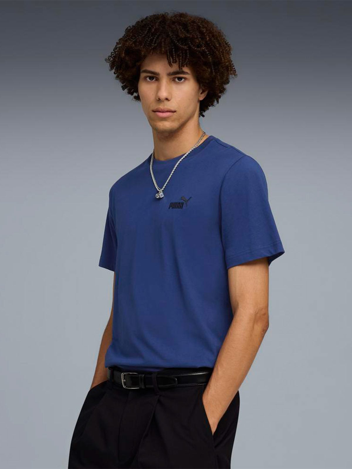 POLO MANGA CORTA HOMBRE PUMA AZUL ESS SMALL - 3