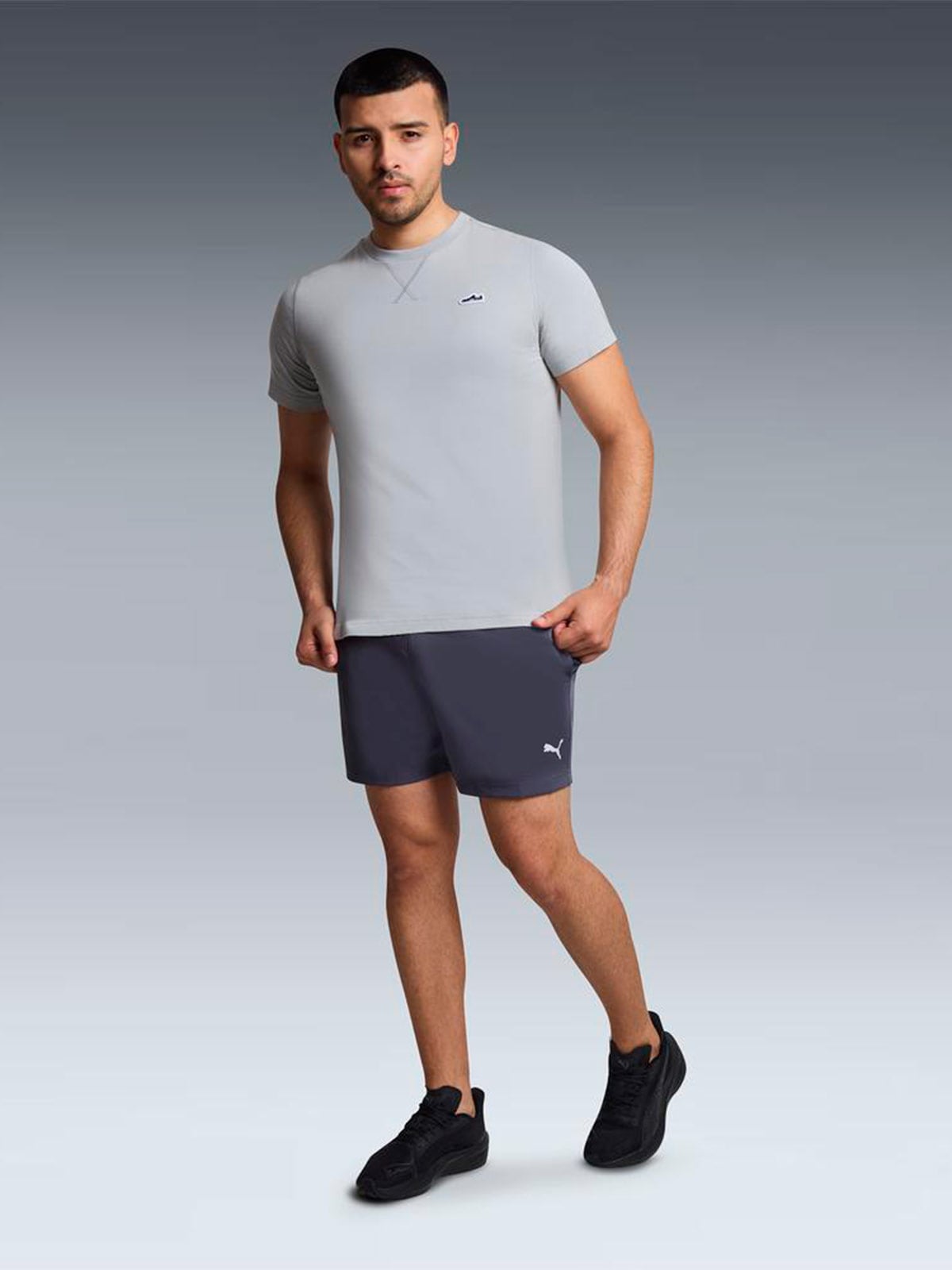 SHORT HOMBRE PUMA GRIS WOVEN - 6