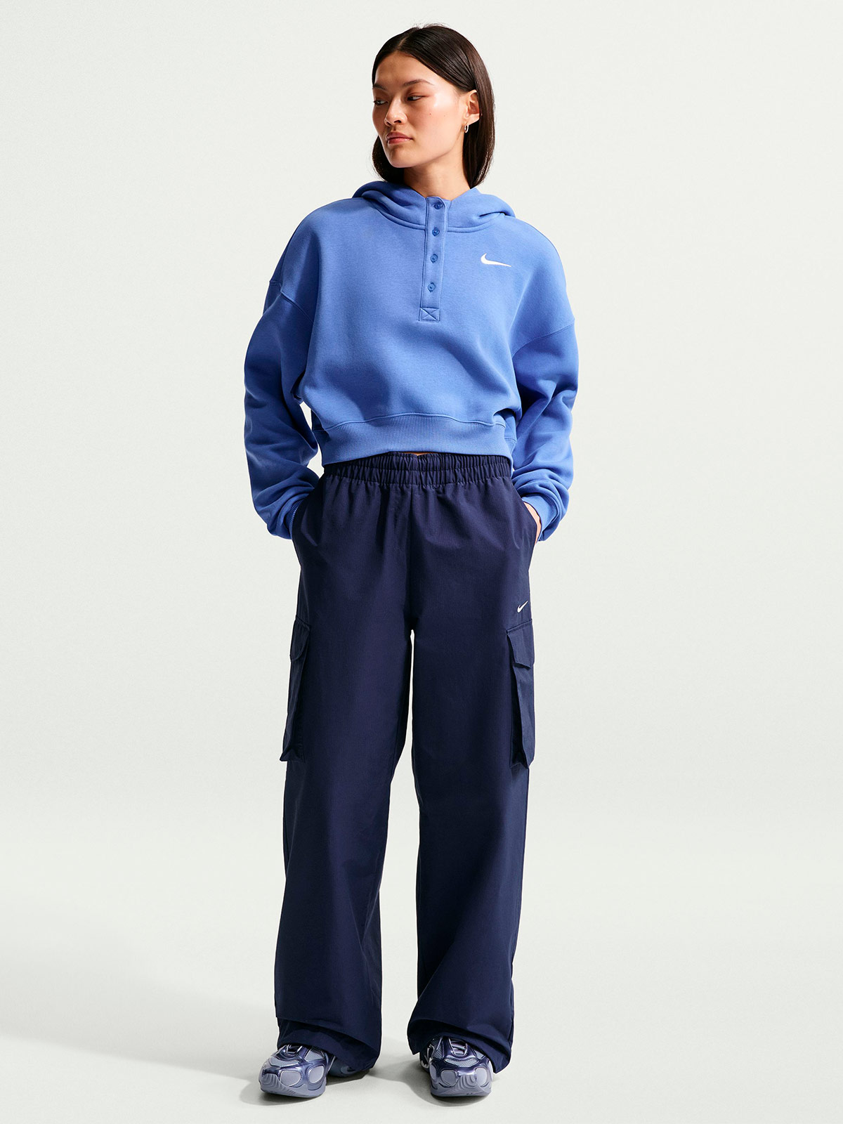 POLERA DEPORTIVA MUJER NIKE AZUL - 2