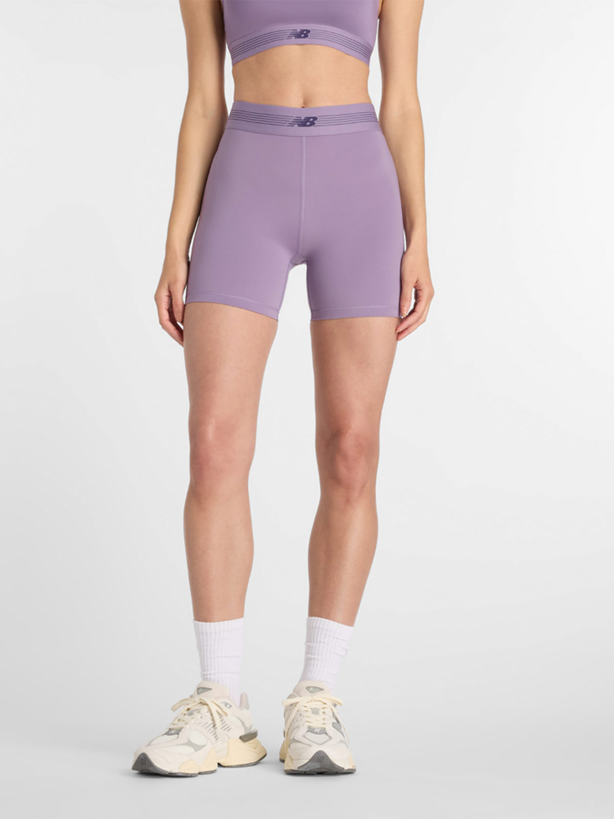 SHORT DEPORTIVO MUJER NEW BALANCE VIOLETA BIKER - 1