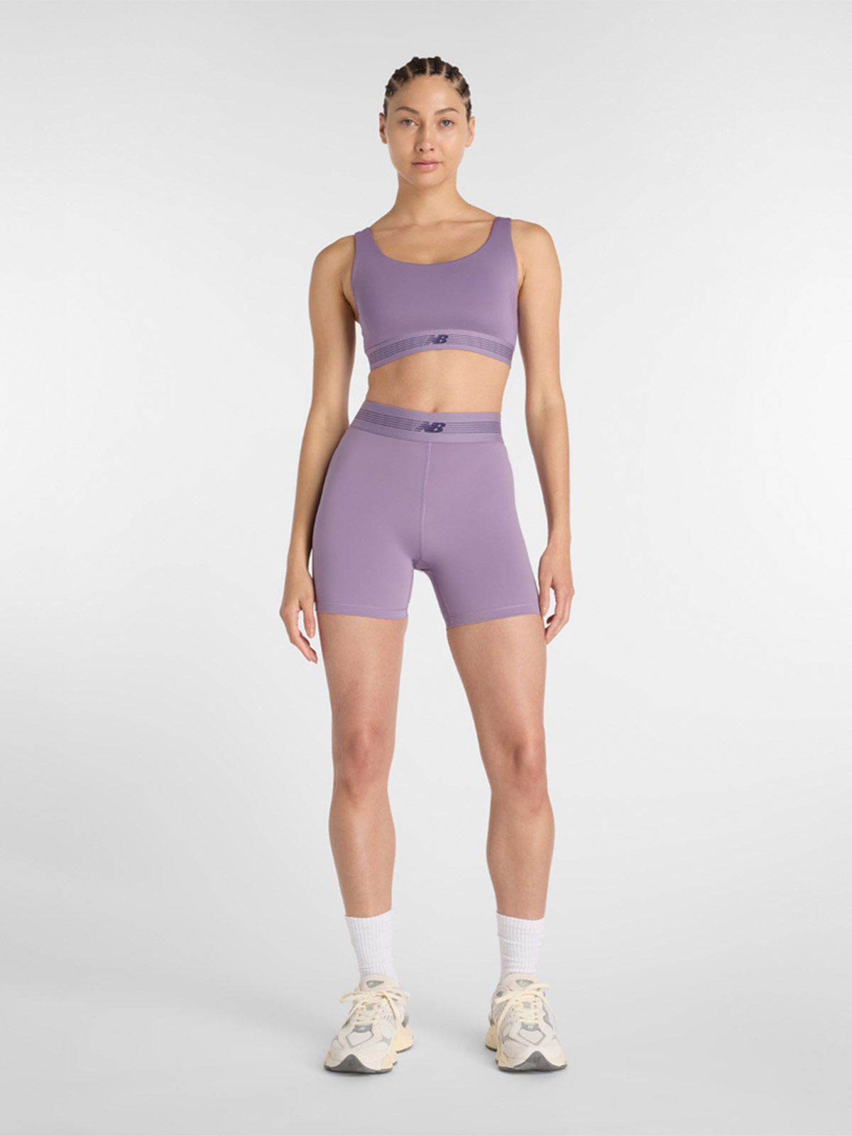 SHORT DEPORTIVO MUJER NEW BALANCE VIOLETA BIKER - 5
