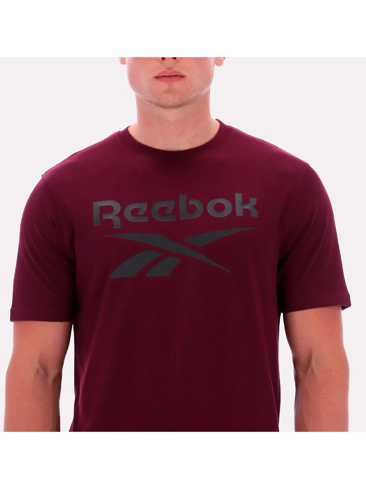 POLO DEPORTIVO MANGA CORTA HOMBRE REEBOK GUINDA - 5