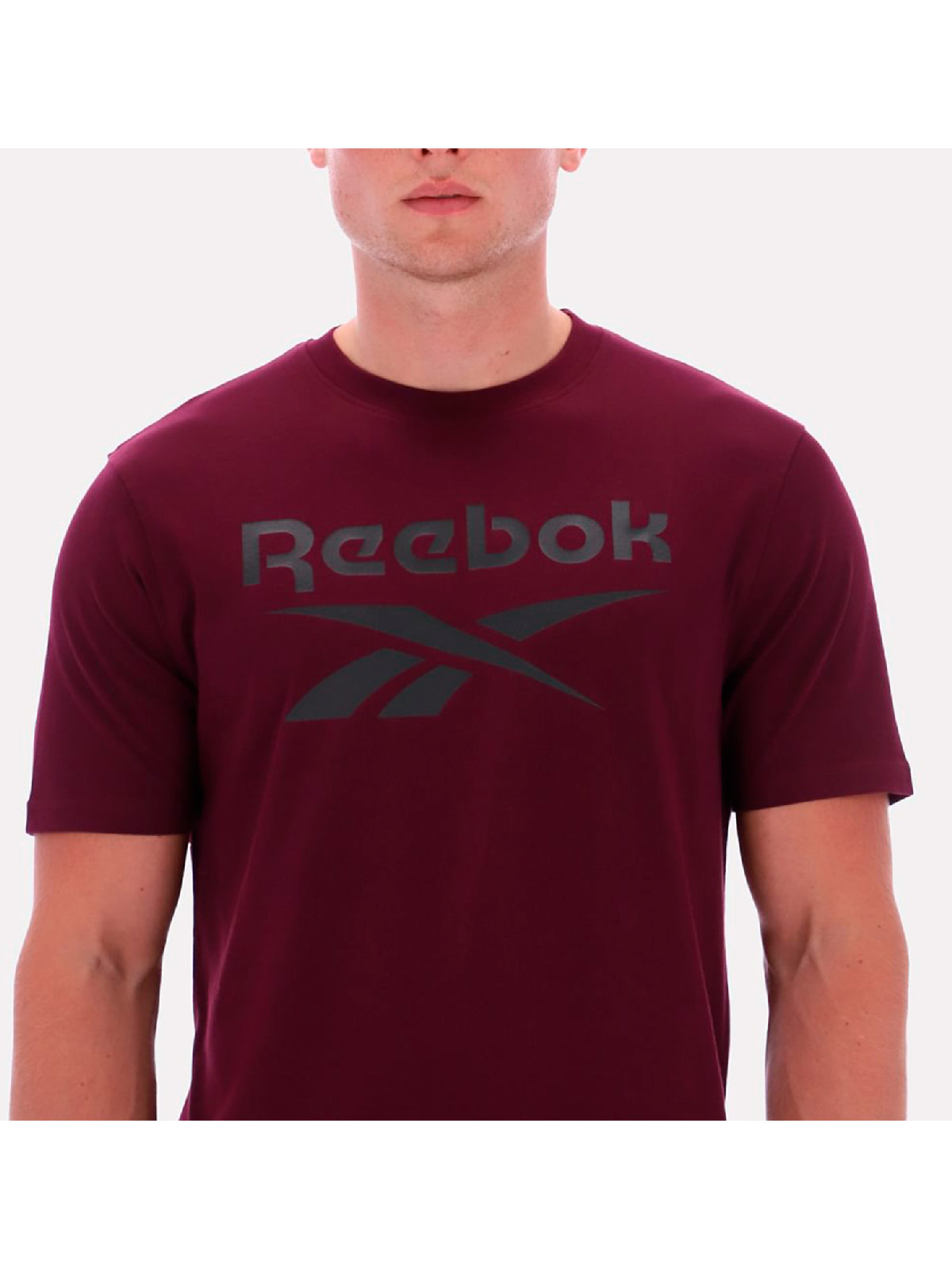 POLO DEPORTIVO MANGA CORTA HOMBRE REEBOK GUINDA - 5