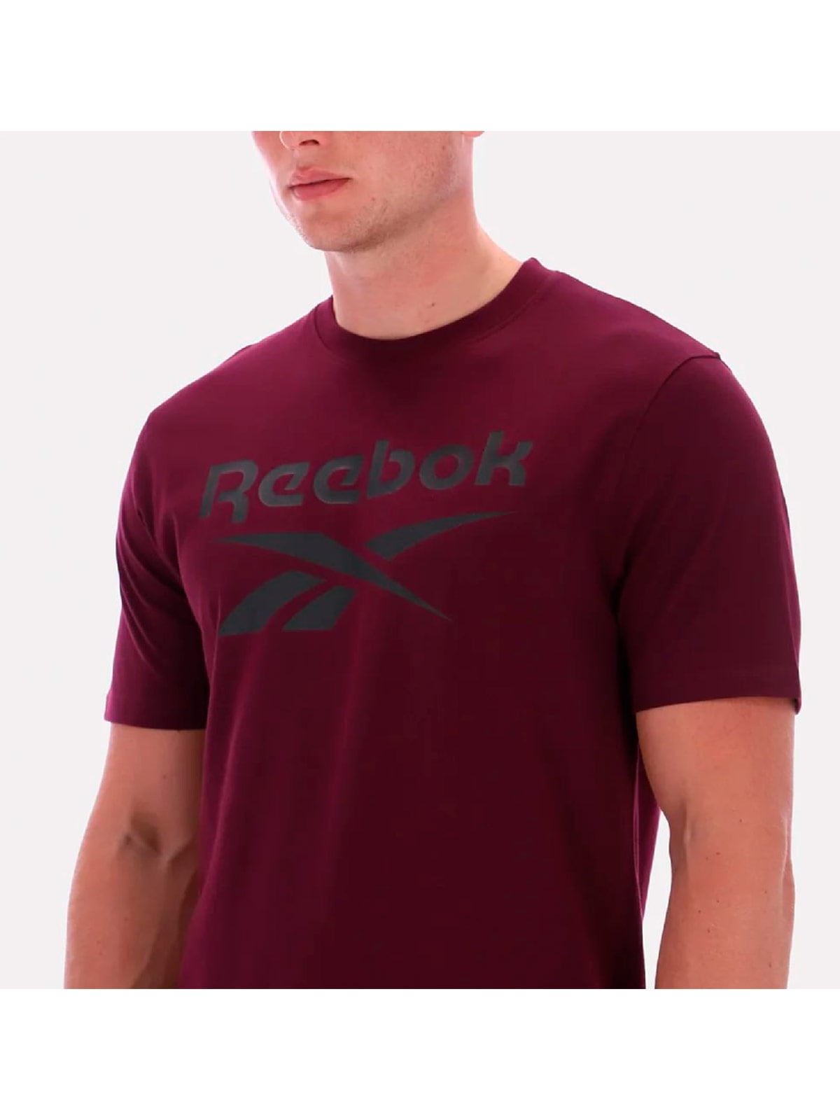 POLO DEPORTIVO MANGA CORTA HOMBRE REEBOK GUINDA - 4