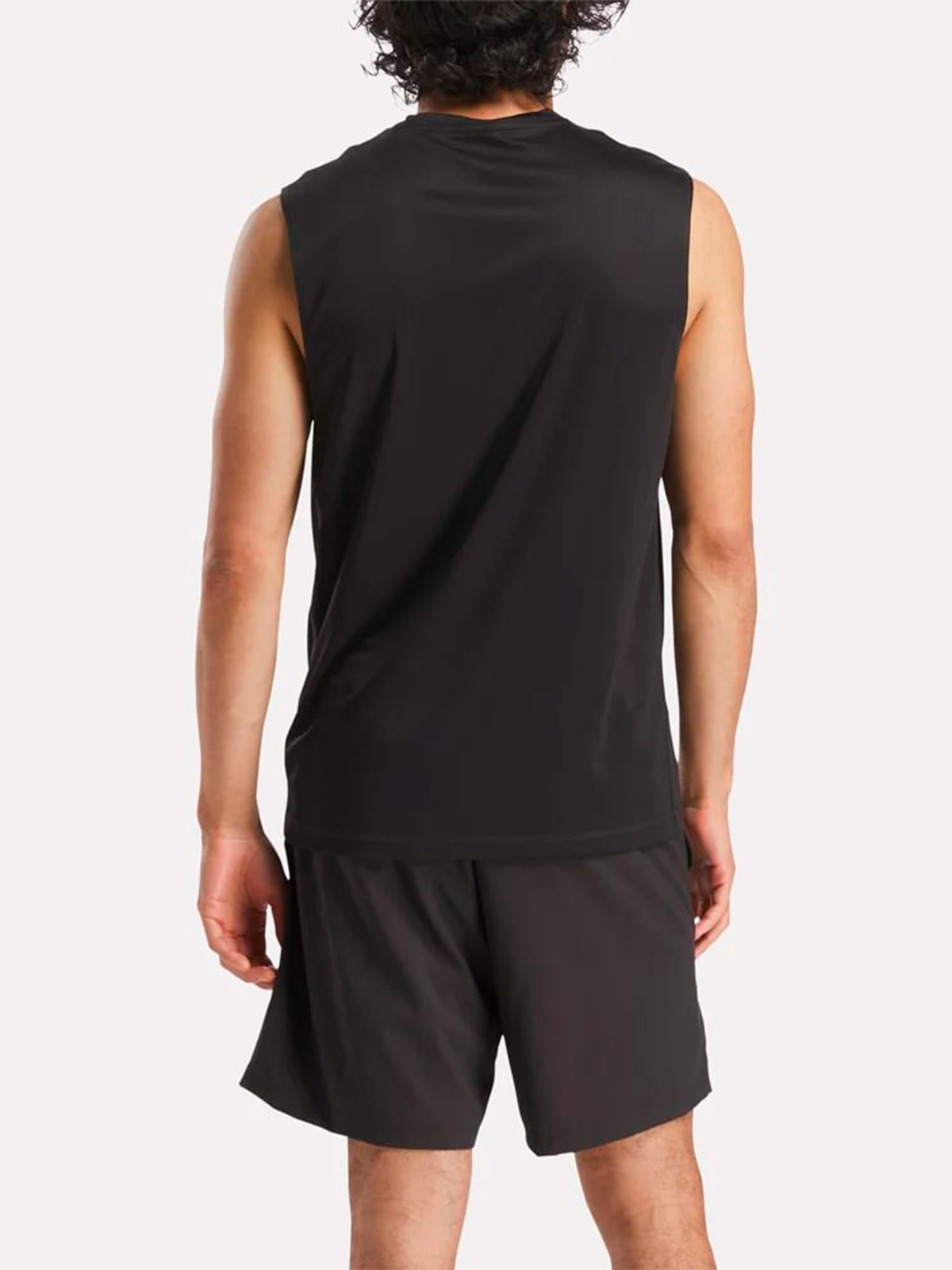 POLO DEPORTIVO SIN MANGAS HOMBRE REEBOK NEGRO ID TRAIN - 2
