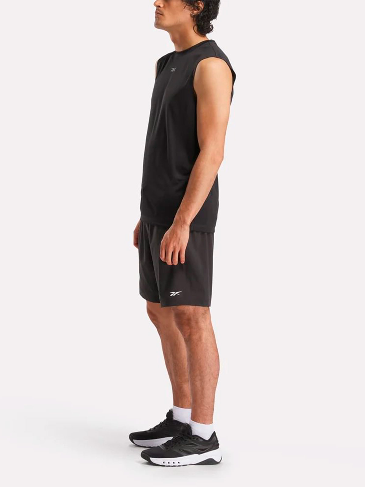 POLO DEPORTIVO SIN MANGAS HOMBRE REEBOK NEGRO ID TRAIN - 3