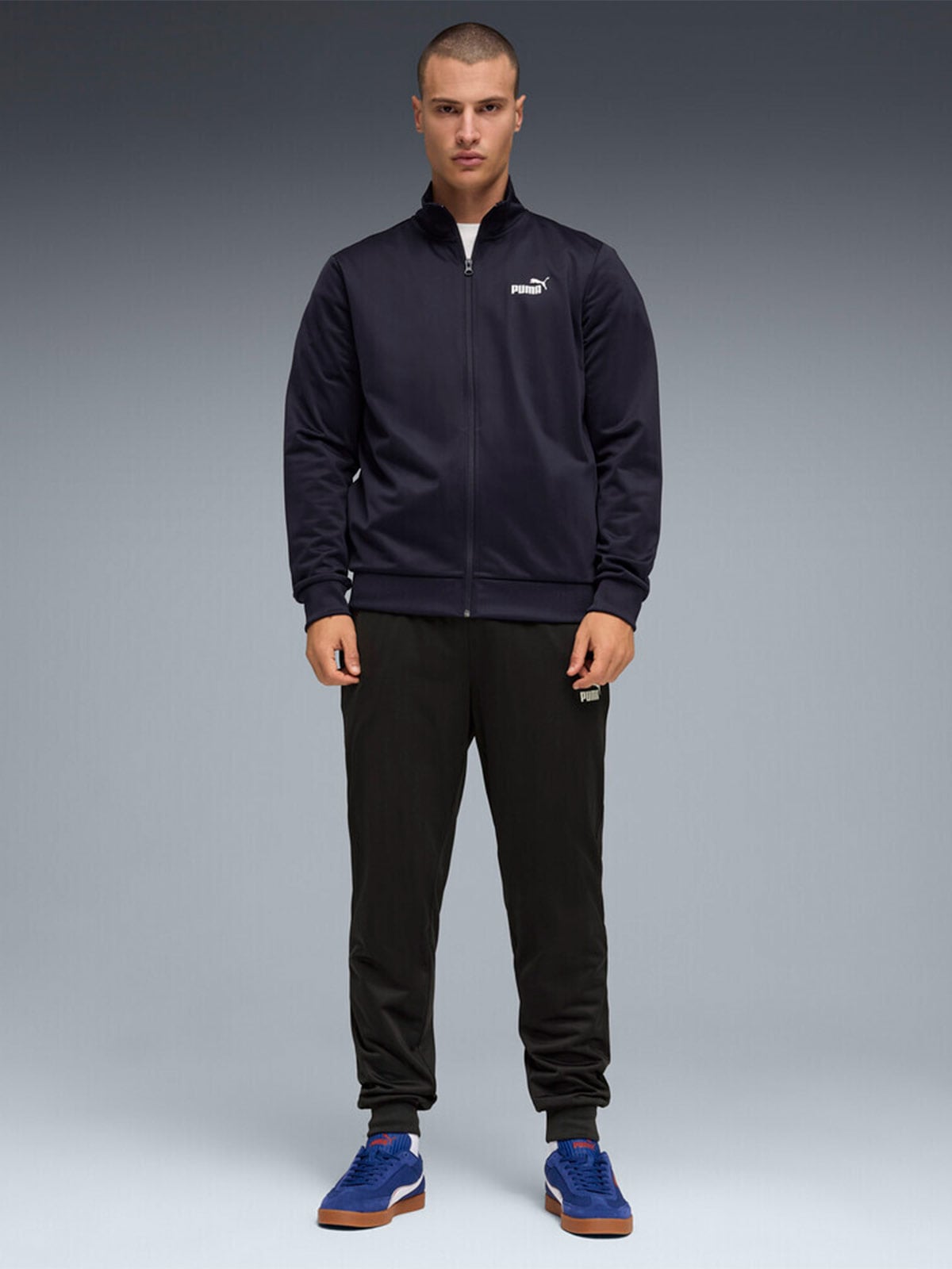 BUZO CONJUNTO HOMBRE ADIDAS SPORTSWEAR BASIC 3 TIRAS TEJIDO - 1