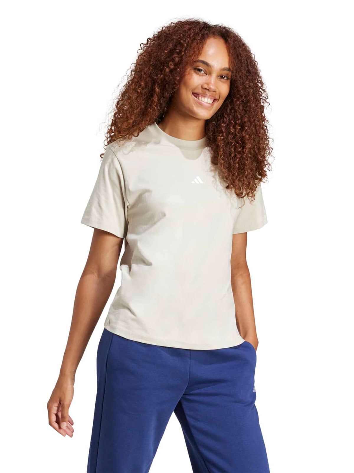 POLO MUJER ADIDAS BEIGE ESSENTIALS - 1