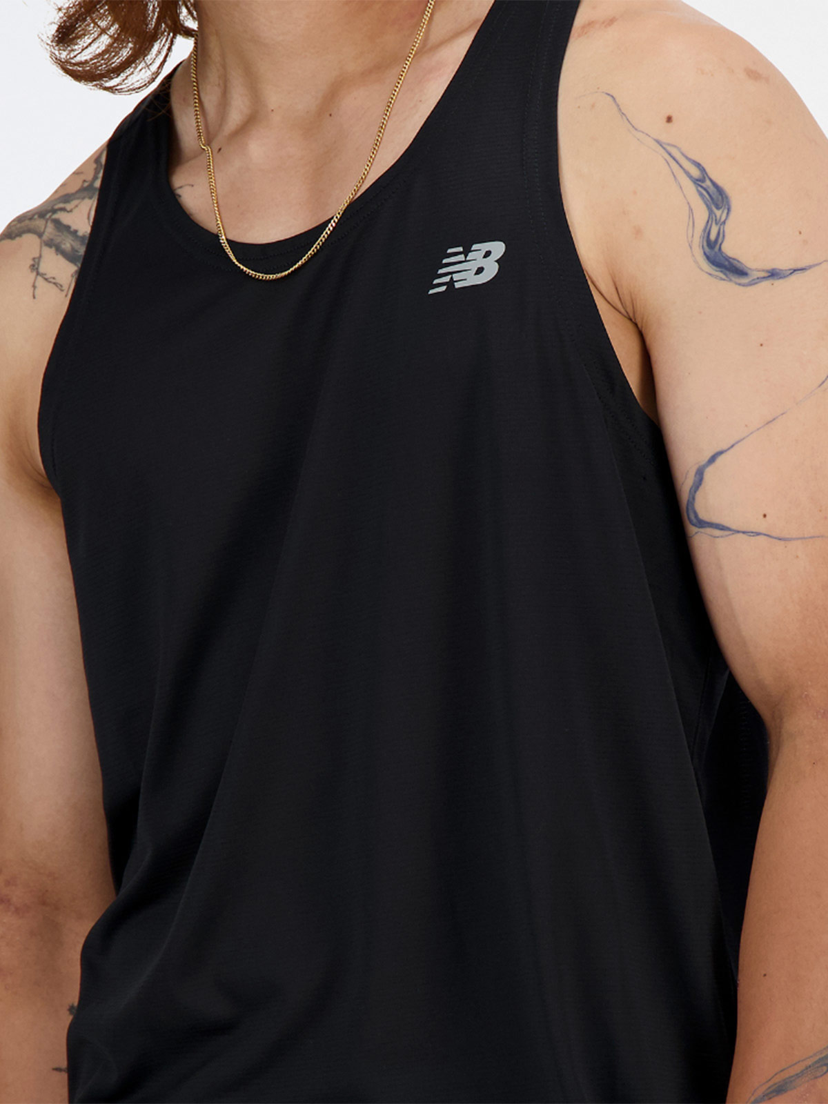 POLO HOMBRE NEW BALANCE NEGRO TANK - 4