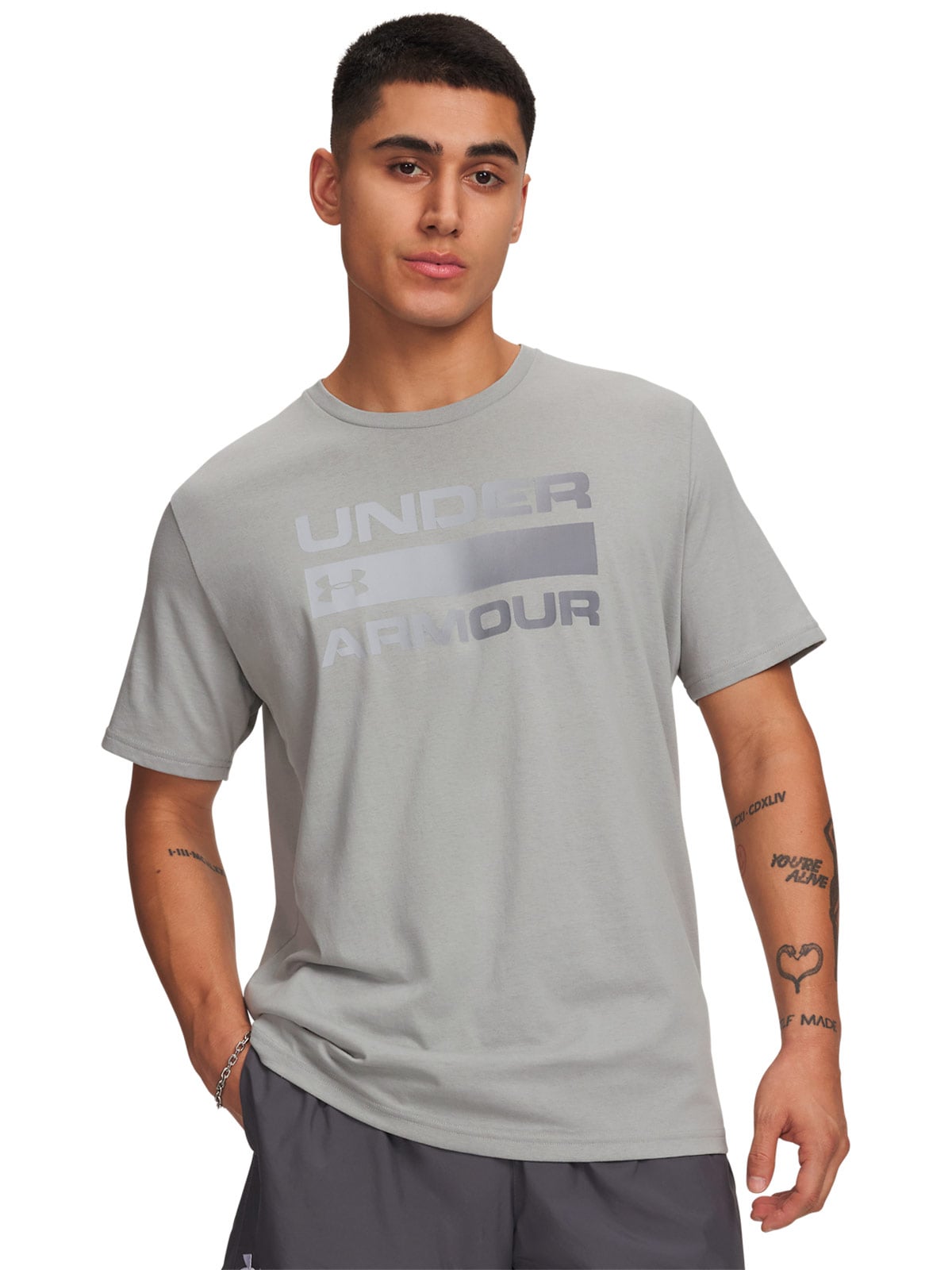 POLO DEPORTIVO HOMBRE UNDER ARMOUR GRIS TEAM ISSUE - 1