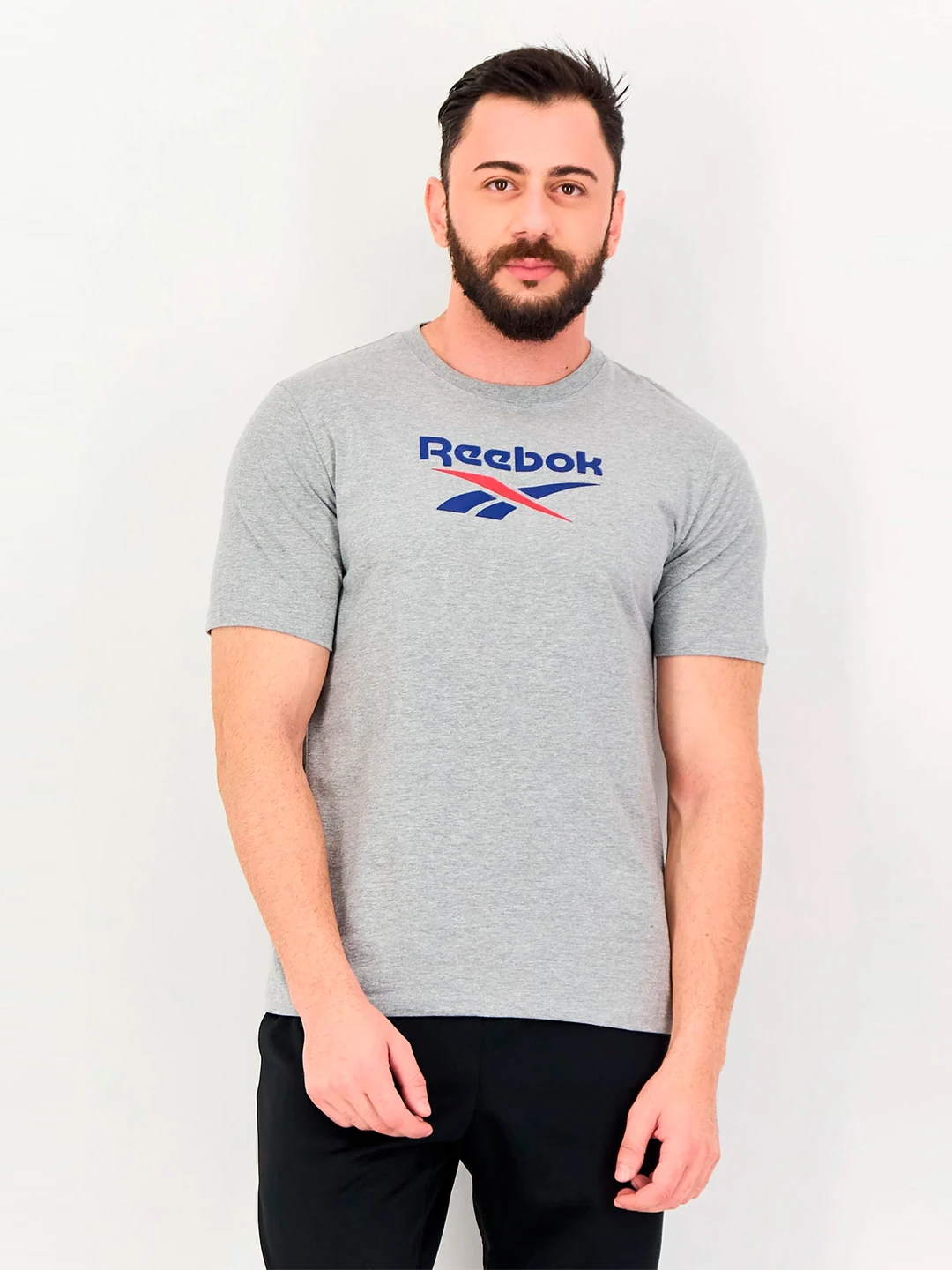 POLO ALGODÓN HOMBRE REEBOK GRIS MID STACK - 1