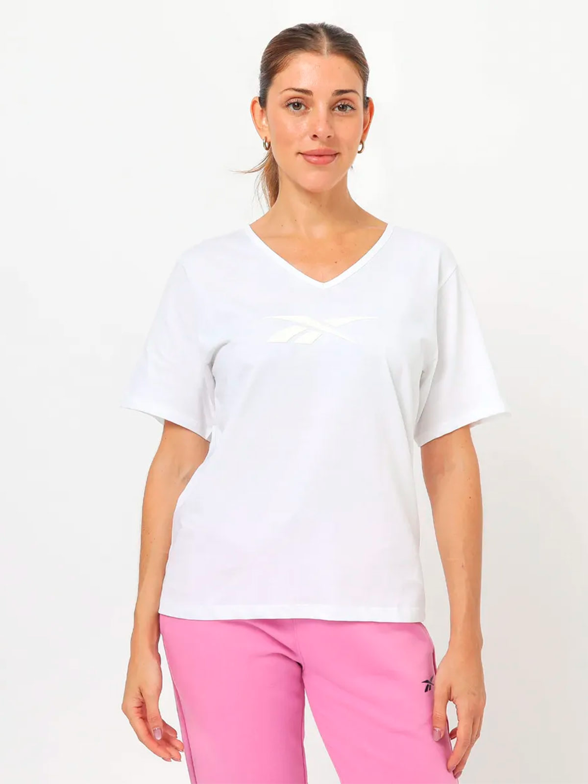 POLO ALGODÓN MUJER REEBOK BLANCO MID CHEST - 1