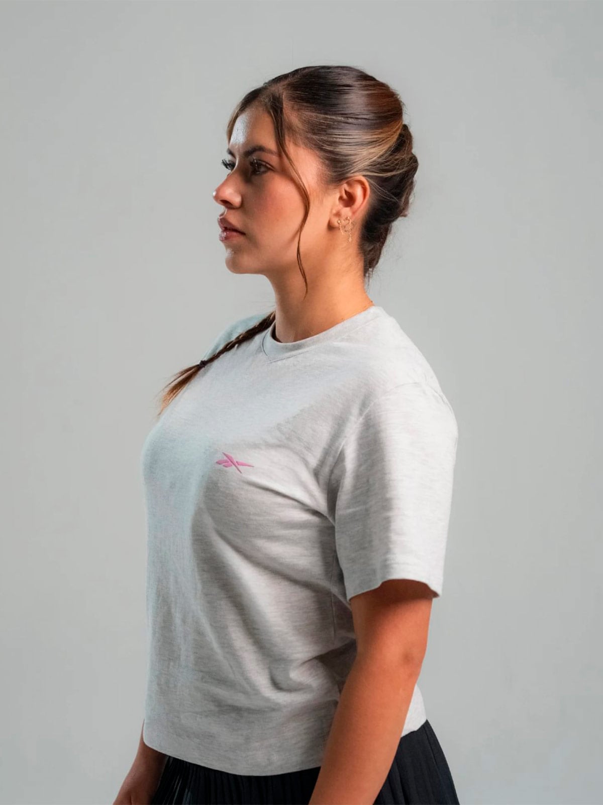 POLO ALGODÓN MUJER REEBOK GRIS SMALL LOGO - 2